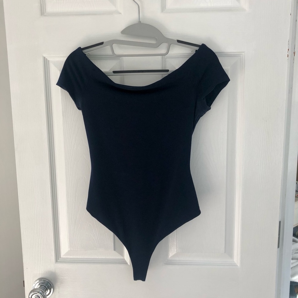 Alice and Olivia Navy Bodysuit